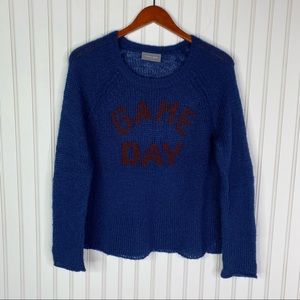 Wooden Ships Game Day Raglan Pullover Women Extra Small / Small Wool Mohair Navy